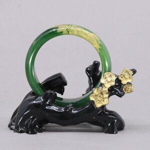 58mm Chinese Natural Green Hetian Jade Bracelet